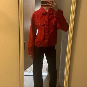 John Galt Red Denim Jacket